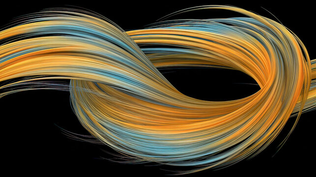 Thin metal sheets lifted by celestial golden photonic winds in space.
