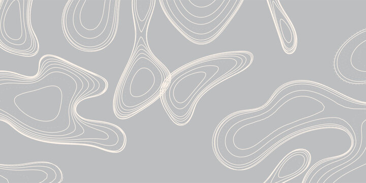 Elegant grey contour map topography abstract background. Minimalist line graphic pattern vector for website landing page, banner, and presentation.