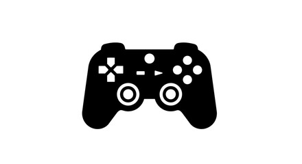 Black video game controller silhouette. © arif