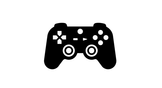 Black video game controller silhouette.
