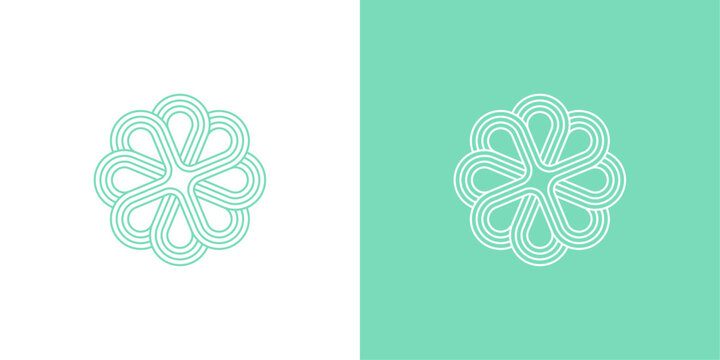 ABSTRACT FLOWER OUTLINE LOGO