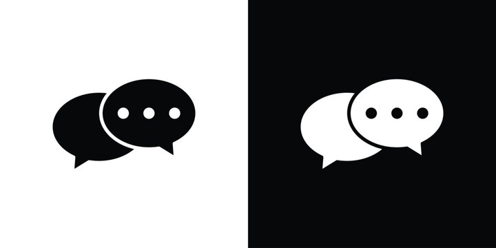 Chat icon symbols clipart flat designs