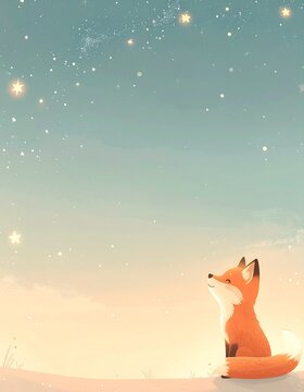 キツネ　イラスト　癒し