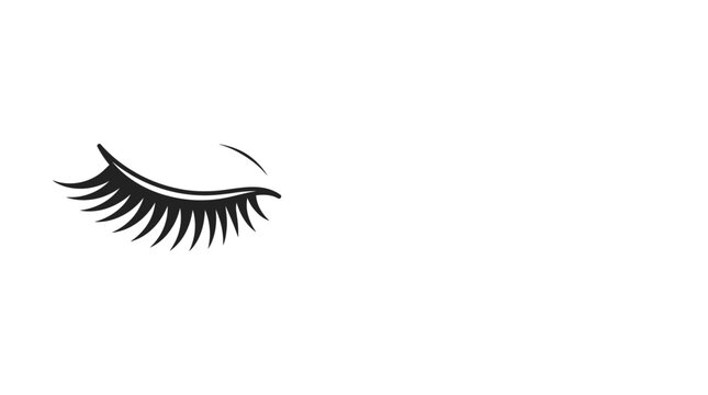 Abstract eye eyelash silhouette for beauty and cosmetics concepts