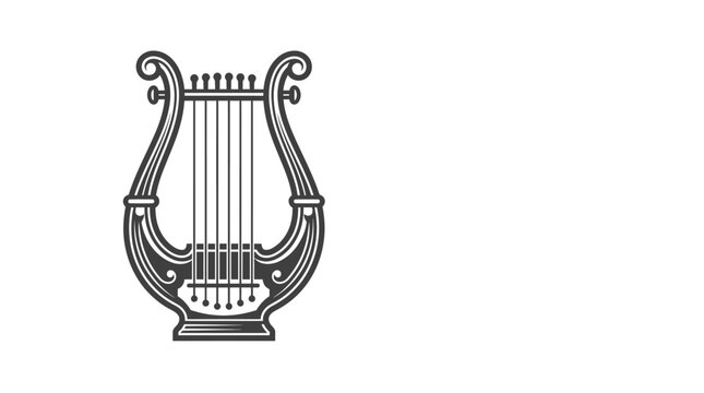 Classical harp lyre musical instrument ancient string sound harmony