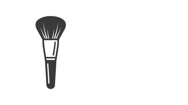 Cosmetic brush for makeup application with simple design