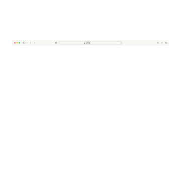 Web Browser Toolbar UI Mockup, Minimal Address Bar with Navigation Buttons for Website Template
