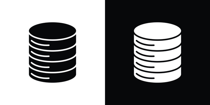 Database icon symbols clipart flat designs