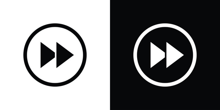Fast forward icon symbols clipart flat designs