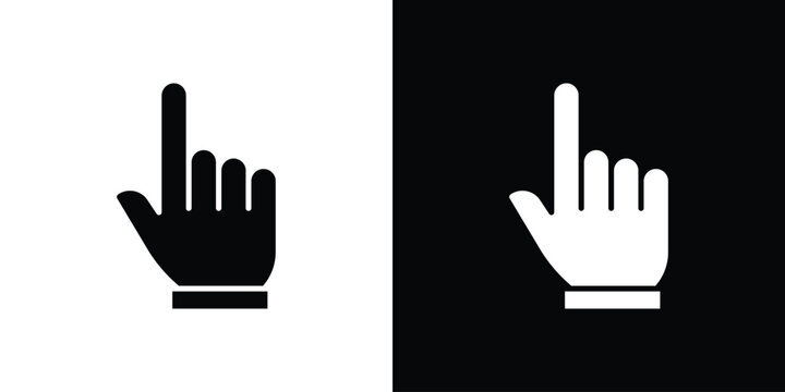 Finger icon symbols clipart flat designs