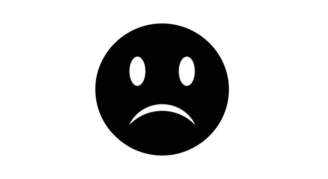 Sad face emoticon expression symbol.