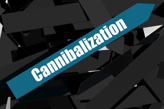Cannibalization word on the blue arrow