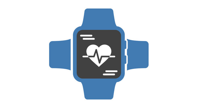 Smartwatch with heart rate monitor display.