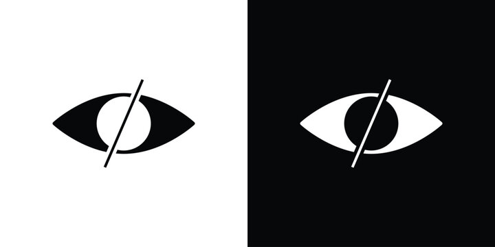 Hide icon symbols clipart flat designs
