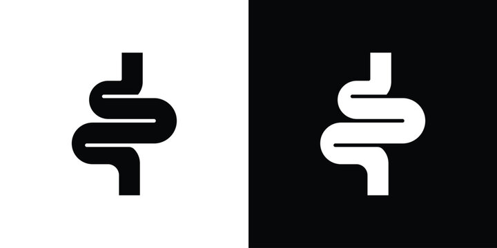 Intestine icon symbols clipart flat designs