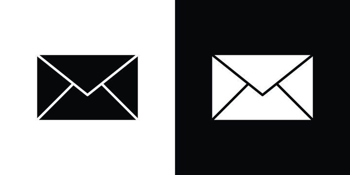Mail icon symbols clipart flat designs
