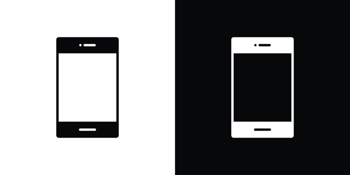 Mobile icon symbols clipart flat designs