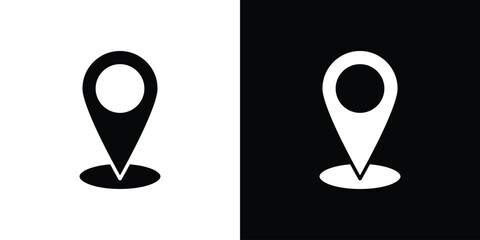 Pin icon symbols clipart flat designs © Xevier