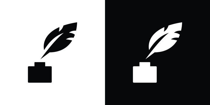 Quill icon symbols clipart flat designs