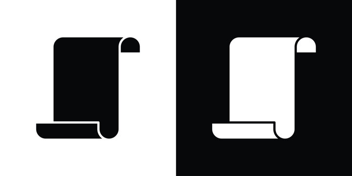Scroll icon symbols clipart flat designs
