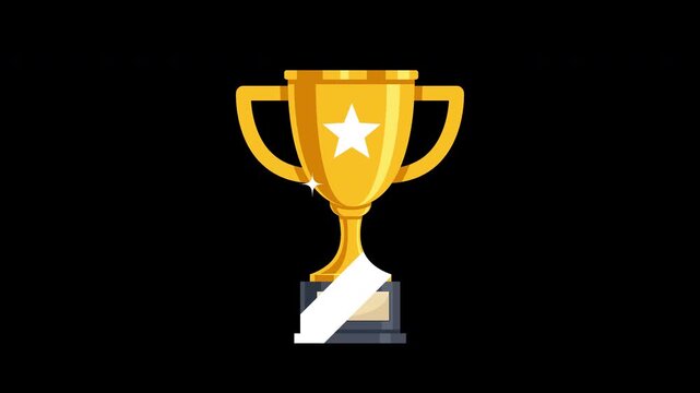 Sparkling trophy animation