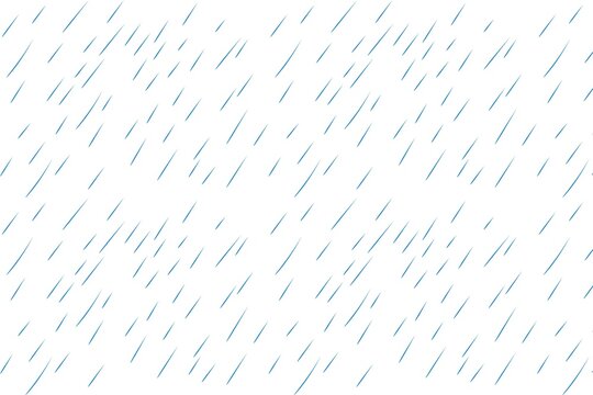 Falling Rain on White Background