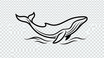 Naklejka premium vector illustration of a whale