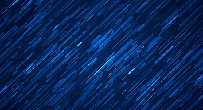 Abstract digital background with blue glowing diagonal lines and data streams