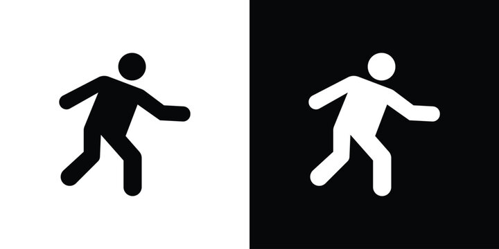 Walk icon symbols clipart flat designs