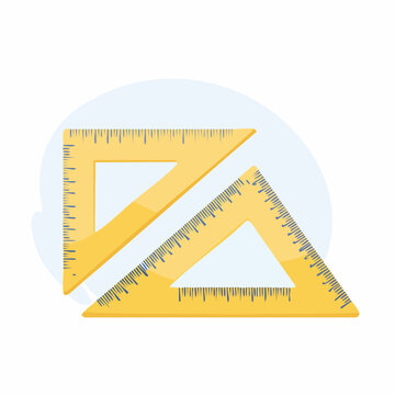 Yellow Set Squares with Rulers
