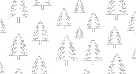 Fototapeta premium Many pine trees in a pattern.