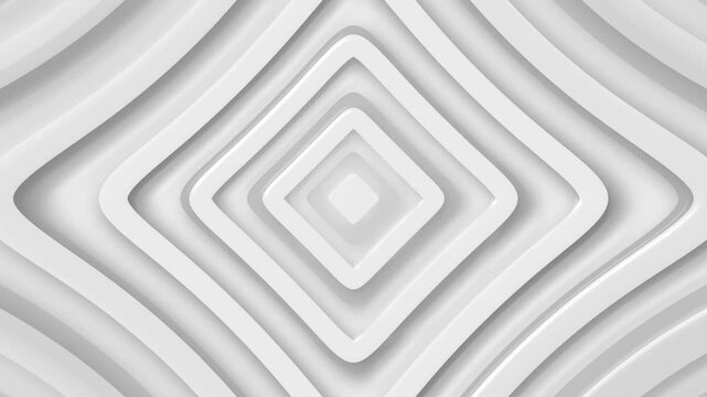 Abstract layered diamond shapes with soft shadows creating a clean geometric background with a modern 3d look animation