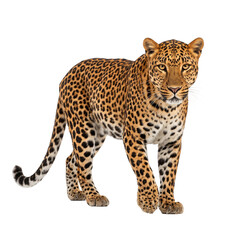 Fototapeta premium Isolated Leopard Wild Cat PNG Transparent Background Cutout