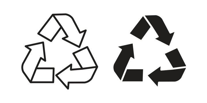 Recycling icon for mobile application, button and website design.