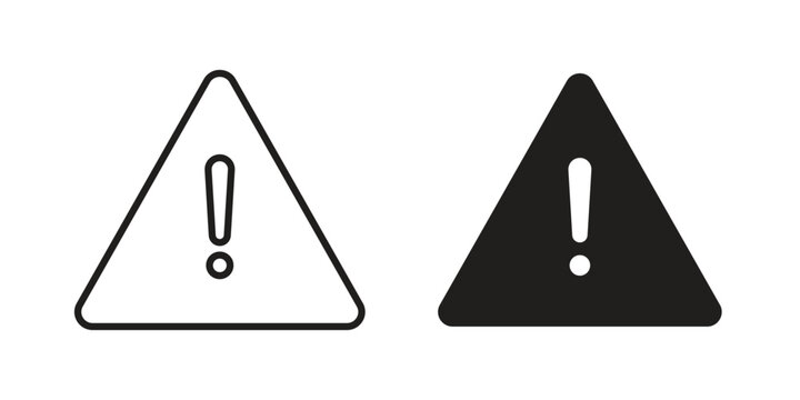 Risk icon for mobile application, button and website design.