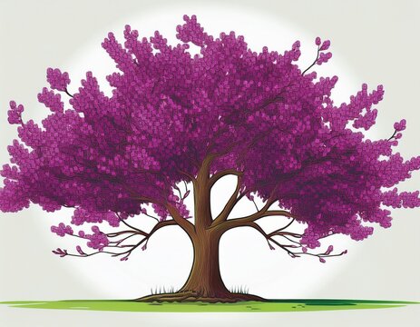 redbud tree on isolated background