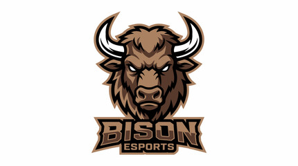 Bison head logo with horns. © Bilal