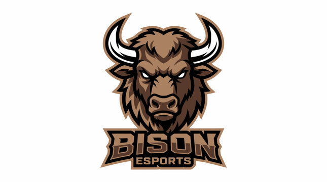 Bison head logo with horns.