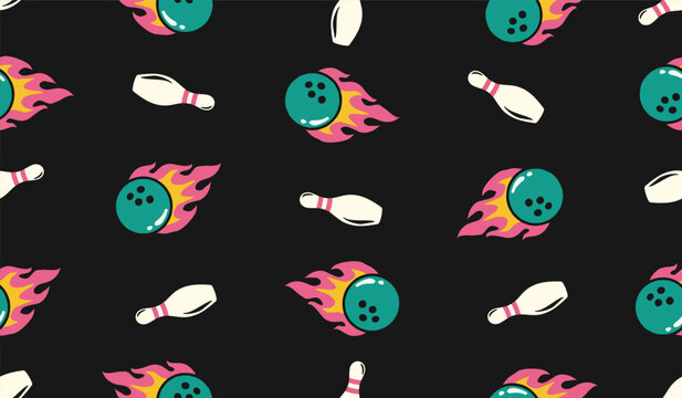 Bowling pattern background design