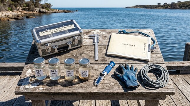 Ocean Research Tools Still Life on Dock for Coastal Science Story