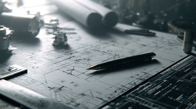 Project planning, precision engineering, digital engineering, engineering tools, screen detail.