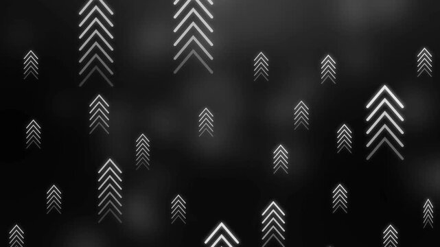 Glowing chevrons and arrows floating background animation