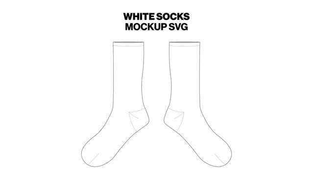 White Socks Mock Up SVG