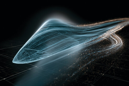 Aircraft Wing Aerodynamics Visualization of Lift, Drag, and Airflow Streamlines