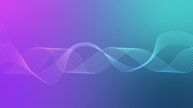 Abstract background with flowing colorful wave lines across the center minimal modern design animation