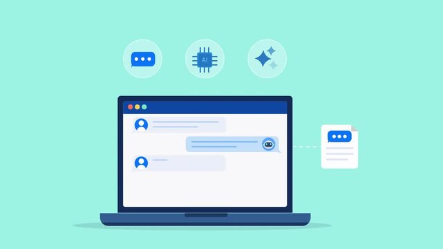 Animated flat vector dashboard on a laptop screen featuring secure login, cybersecurity protection, and access verification icons. Modern authentication and digital security concept.