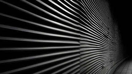 Naklejka premium Minimal horizontal lines in monochrome creating calm rhythm 