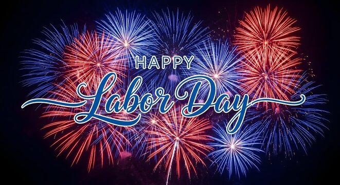 Vibrant fireworks celebrate labor day
