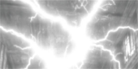 Fototapeta premium Halftone dots lightning explosion pop art comic background. Vector Illustration%09