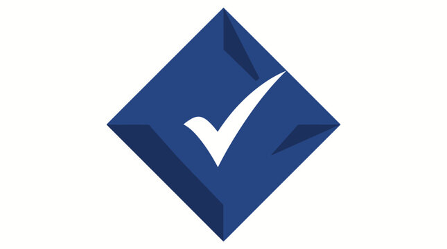 Blue Square with White Checkmark Logo.
